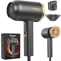 DEWILY Asciugacapelli ionico con diffusore –1800W per un’asciugatura rapida con tasto caldo/freddo