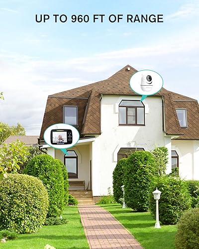 Miniatura 13 de Monitor de bebé con cámara y audio: cámara de bebé 720P sin WiFi, pantalla de 5 pulgadas, 48 horas de duración de la batería