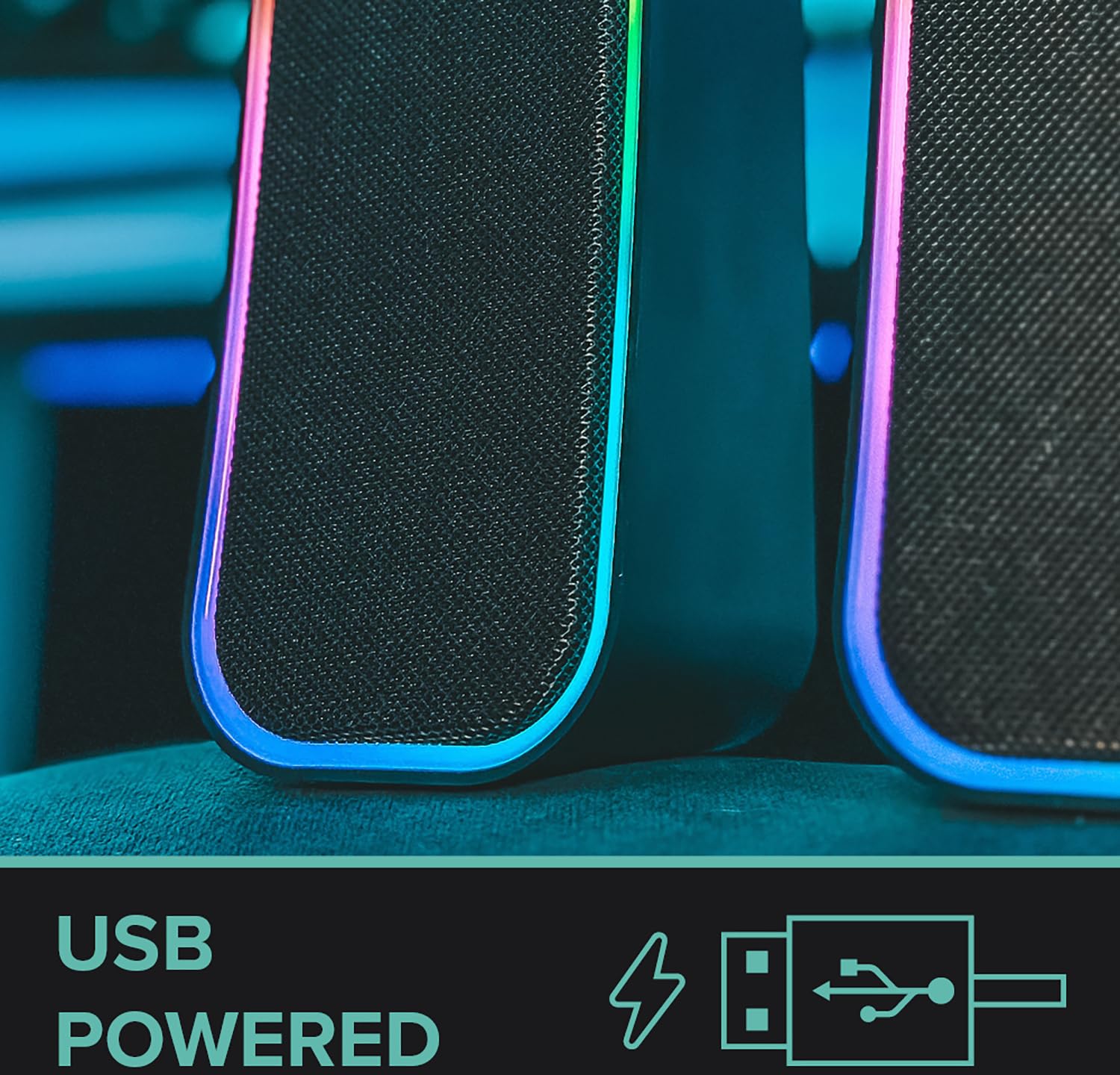 Speedlink Token Gaming PC Głośnik Bluetooth - Głośnik do gier RGB z kablem Gniazdo AUX 3,5 mm lub złącze Bluetooth do laptopa, tabletu, smartfona, 6 trybów oświetlenia, 12 W, czarny