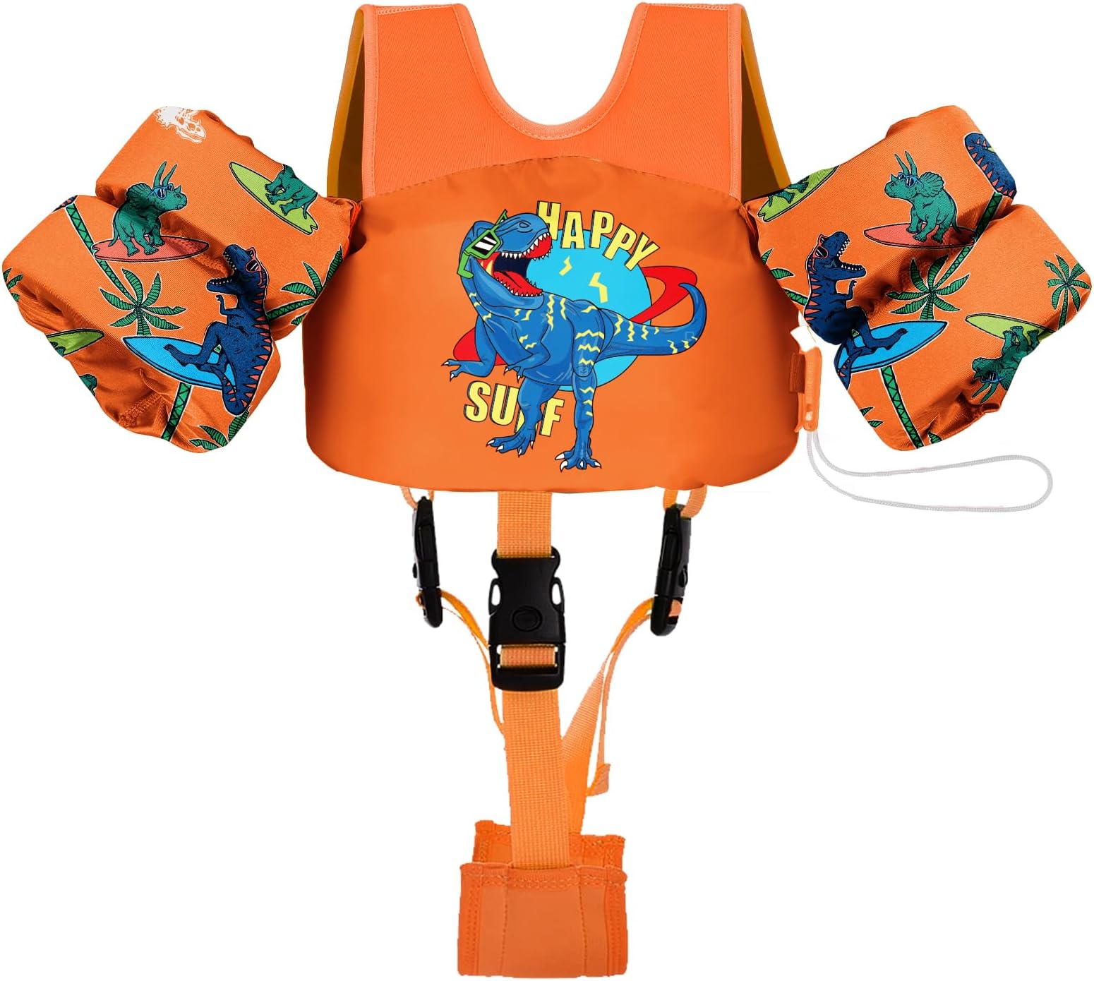 MoKo Toddler Kids Swim Vest, Arm Bands for Kids Swimming Arm Floaties with Whistle Floater Tube Water Wings with Shoulder Harness Sea Pool Water Supply Swim Training Equipment