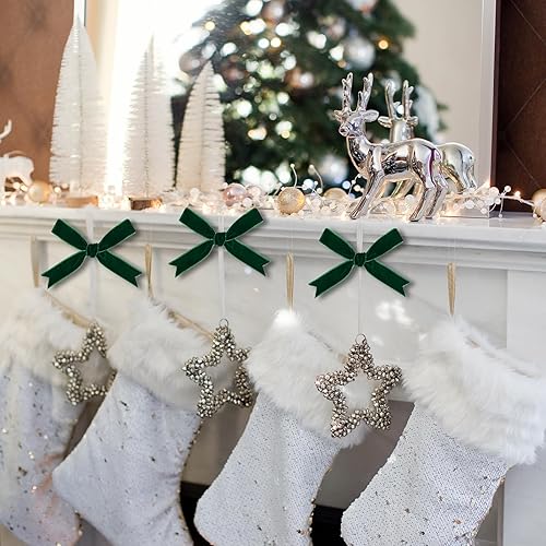 Miniatura 103 de Chuangdi 3/8 pulgadas, 60 yardas, cinta de terciopelo azul verde azulado de Navidad, cintas anchas de terciopelo vintage para adornos de árbol