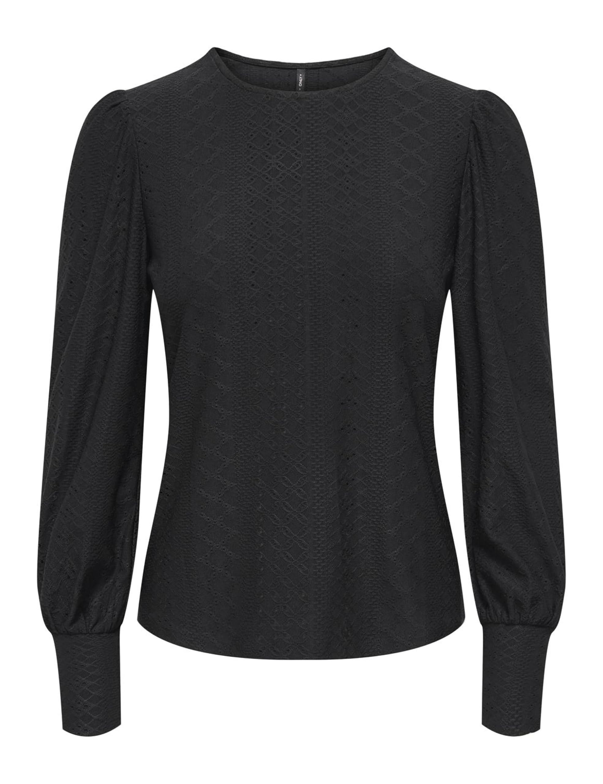 ONLY Women's Onlsandra L/S Puff Top JRS, Black, M