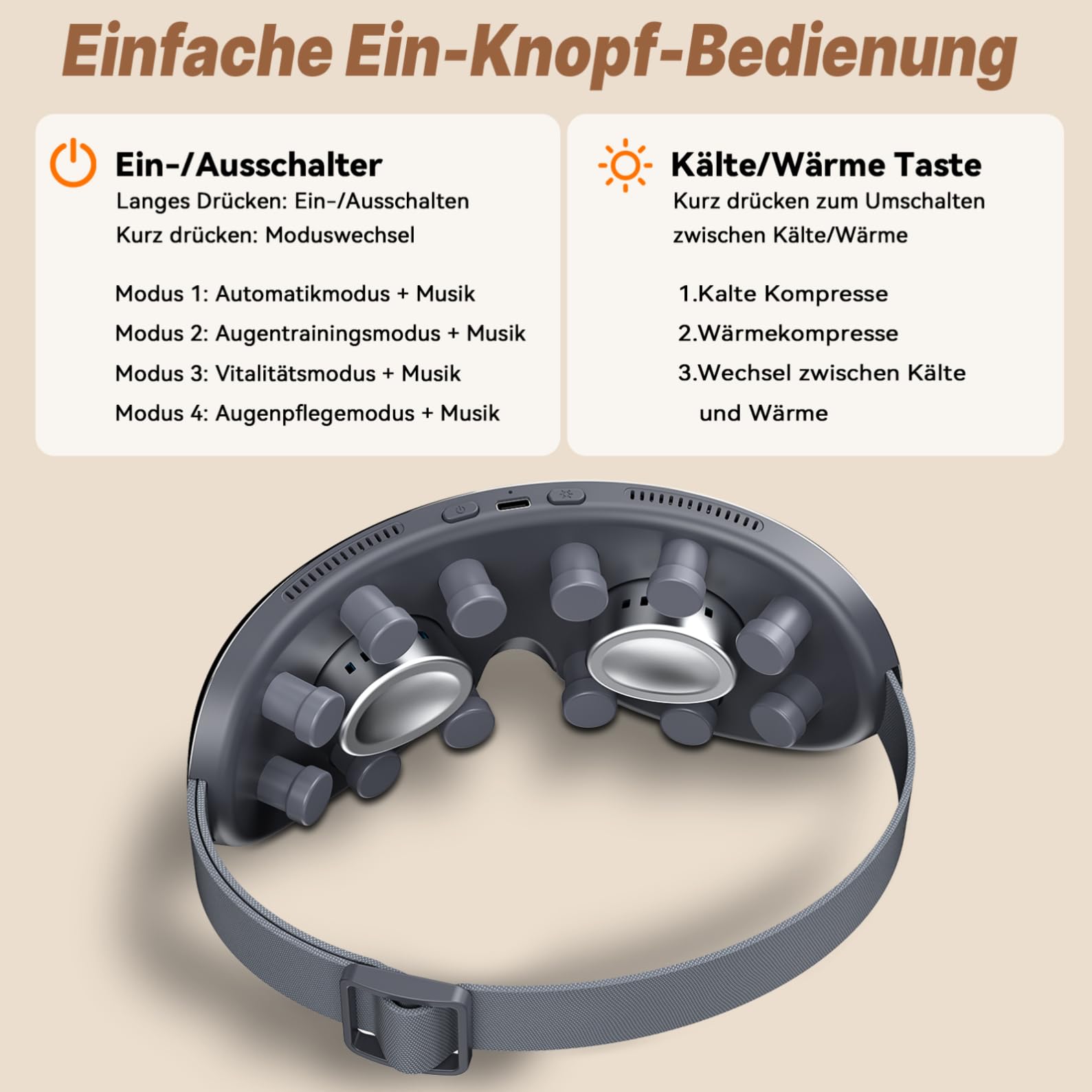 Augenmassagegerät mit Wärme und Kälte, Kompression Massage,Bluetooth Musik | Augenmassagegerät mit Wärme und Kälte, Kompression Massage,Bluetooth Musik