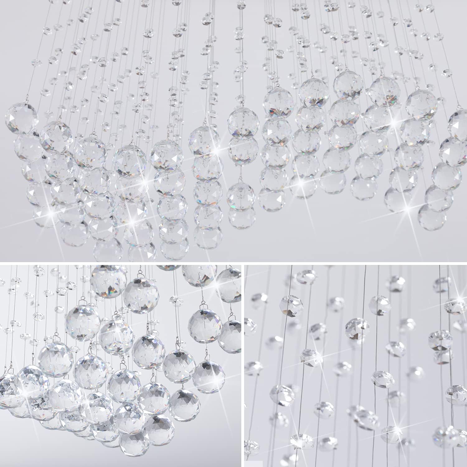 80% оƒƒ Dіѕсоunt Modern Wave Crystal Chandelier, Rectangular Raindrop Chandelier Flush Mount Pendant Lighting Chrome Ceiling Light Fixture for Dining, Living Room, Kitchen Island, Bedroom of CRYSTOP Gеt Sресіаl Prісе Modern Wave Crystal Chandelier, Rectangular Raindrop Chandelier Flush Mount Pendant Lighting Chrome Ceiling Light Fixture for Dining, Living Room, Kitchen Island, Bedroom of CRYSTOP