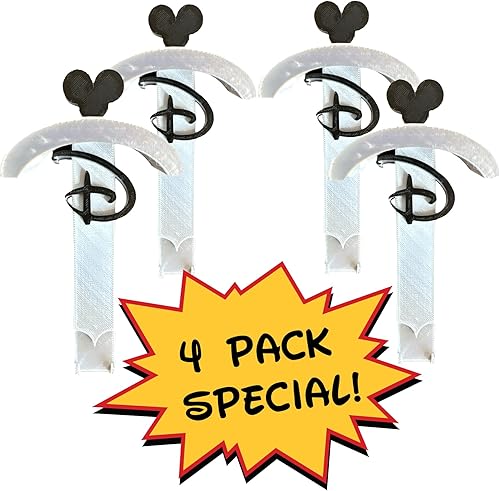 Antho3D Soporte de pared para orejas de ratón de Disney, paquete de 4 Antho3D Soporte de pared para orejas de ratón de Disney, paquete de 4