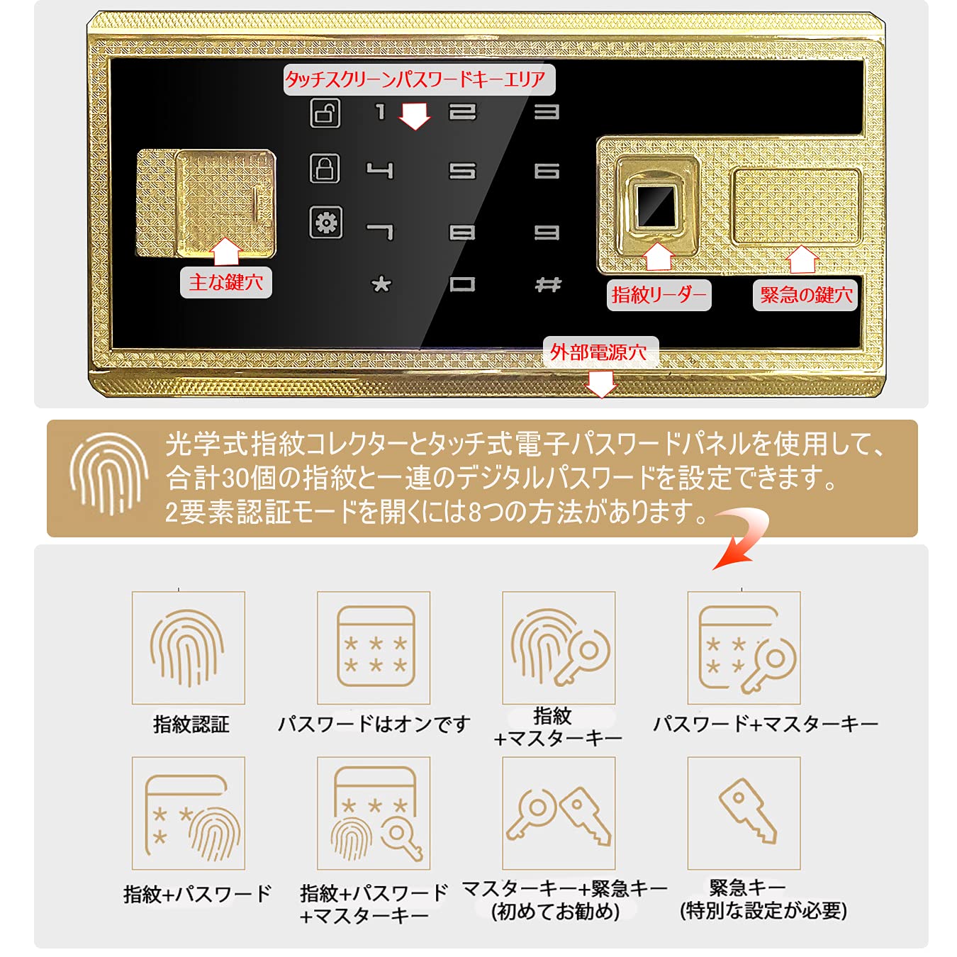Amazon.co.jp: YIY Rock-Solid 防犯金庫 DFシリーズ 純鋼製 指紋認証