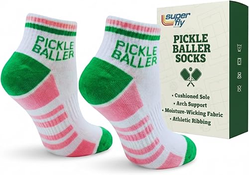 Miniatura 16 de Calcetines de rendimiento Super Fly Goods para hombres y mujeres, calcetines atléticos novedosos unisex para deportes, golf, tenis, pickleball, yoga