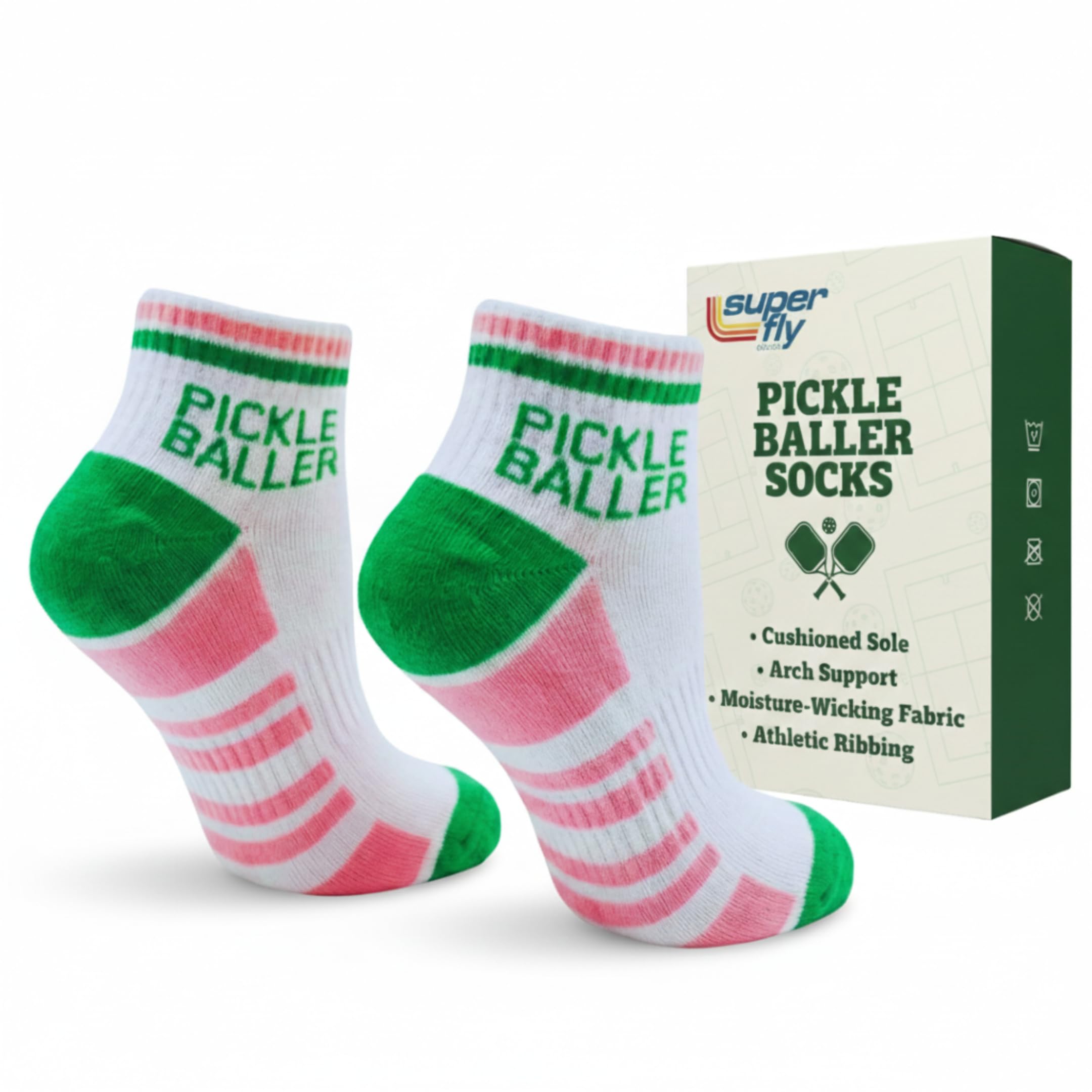 Super Fly Goods Performance Socks Men & Women Novelty Athletic Socks for Sports Golf Tennis Pickleball Yoga Unisex