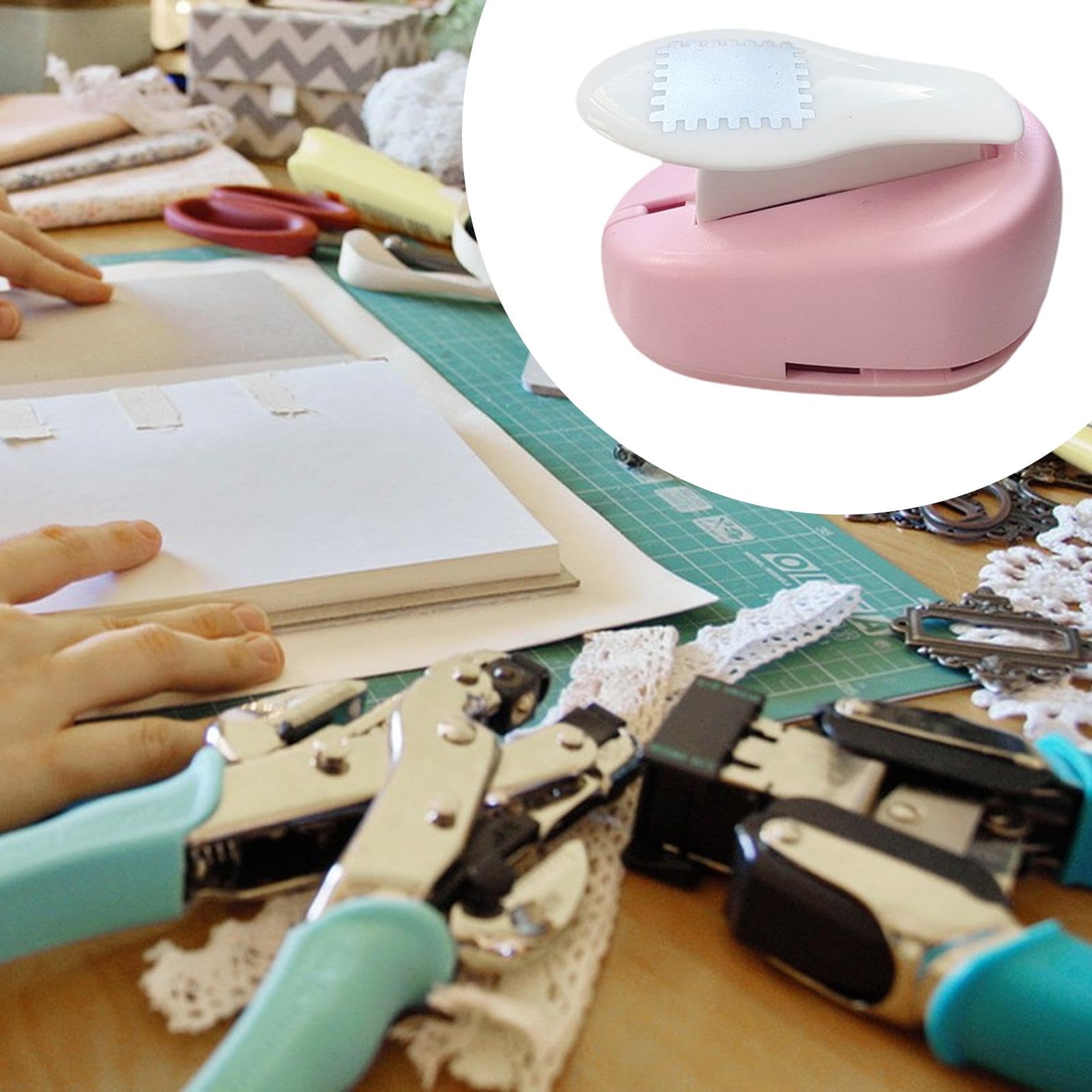 Enakshi®, punzonatrice per francobolli, per progetti artistici e artigianali, diari, lavori di carta, scrapbooking, scrapbooking, strumenti per scrapbooking, punzonatura di carta