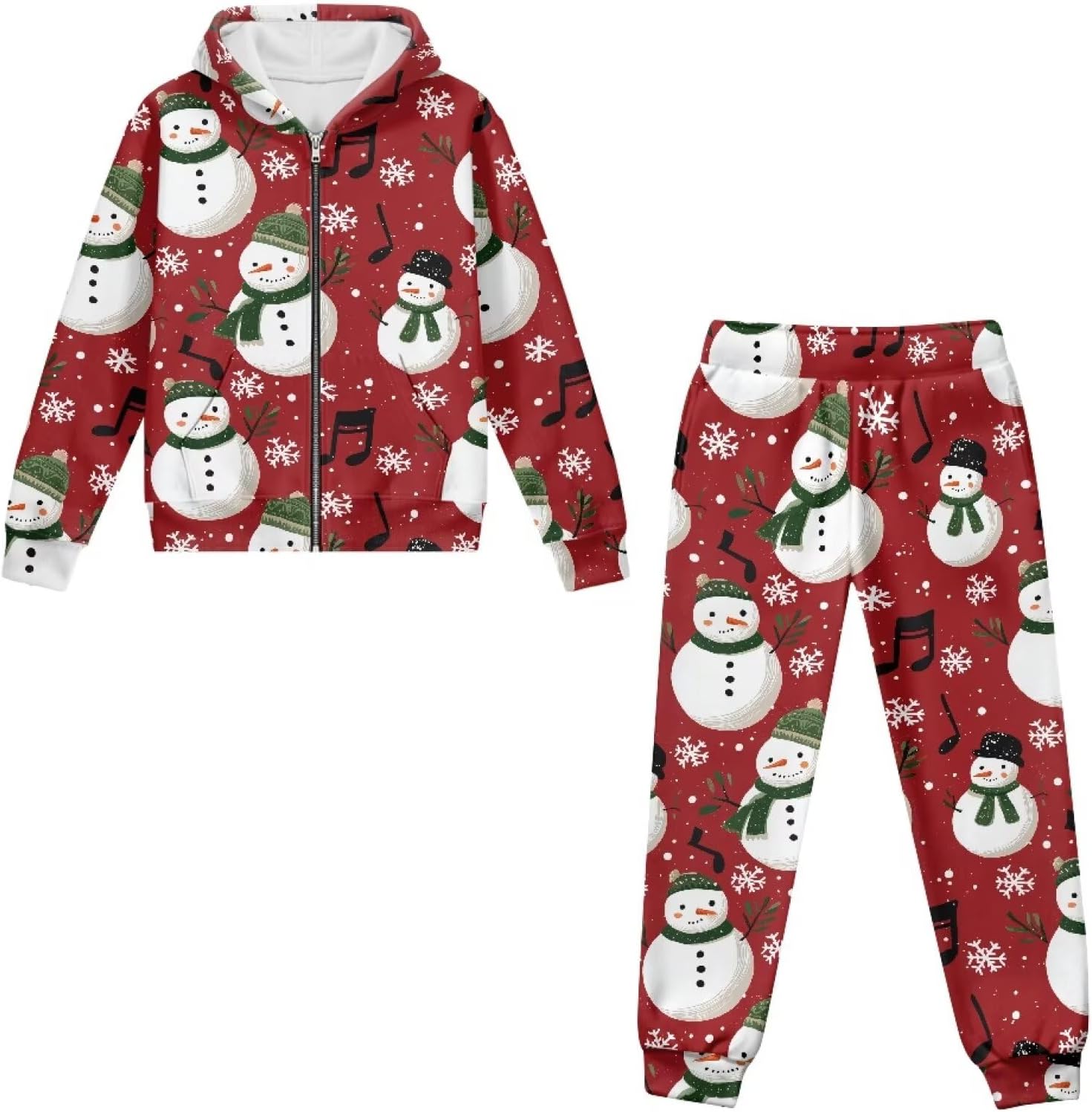 Girls 2 Piece Outfits Jogger Sets with Pockets Zip Up Hoodie Sweatshirts and Sweatpants