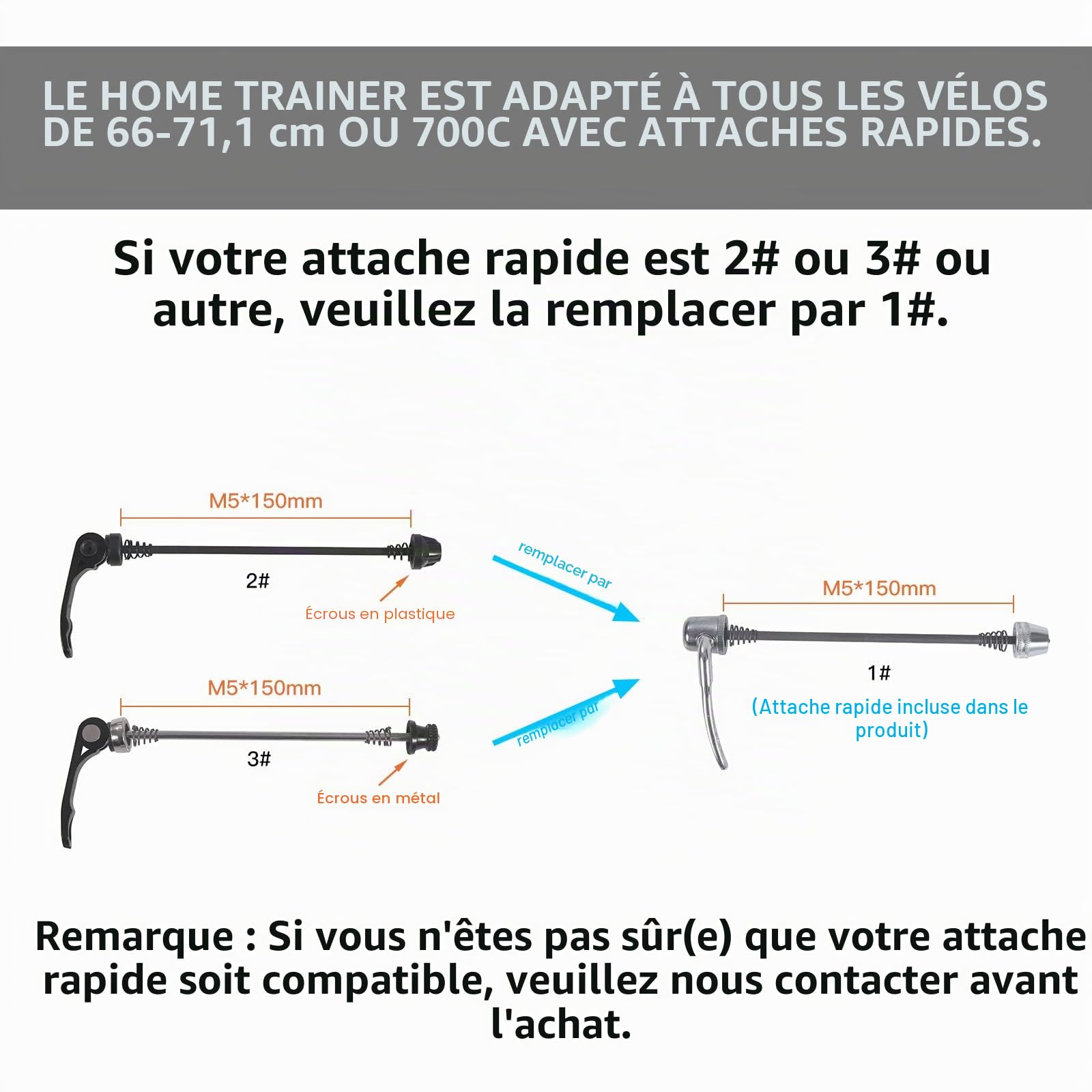 UNISKY - Support magnétique avec libération rapide pour vélo de montagne et vélo de route