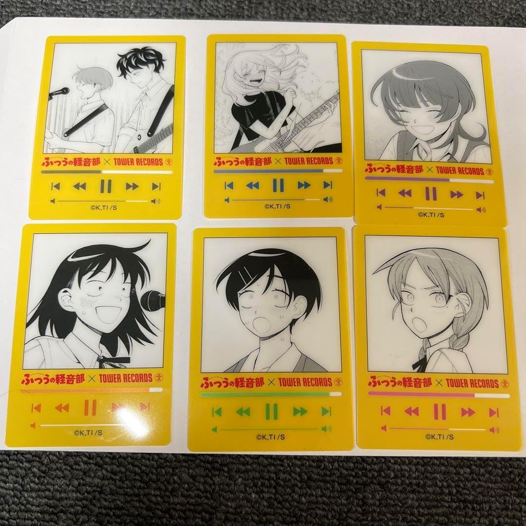 ふつうの軽音部　タワレコ　クリアカードコレクション　コンプリート ふつうの軽音部 タワレコ クリアカードコレクション