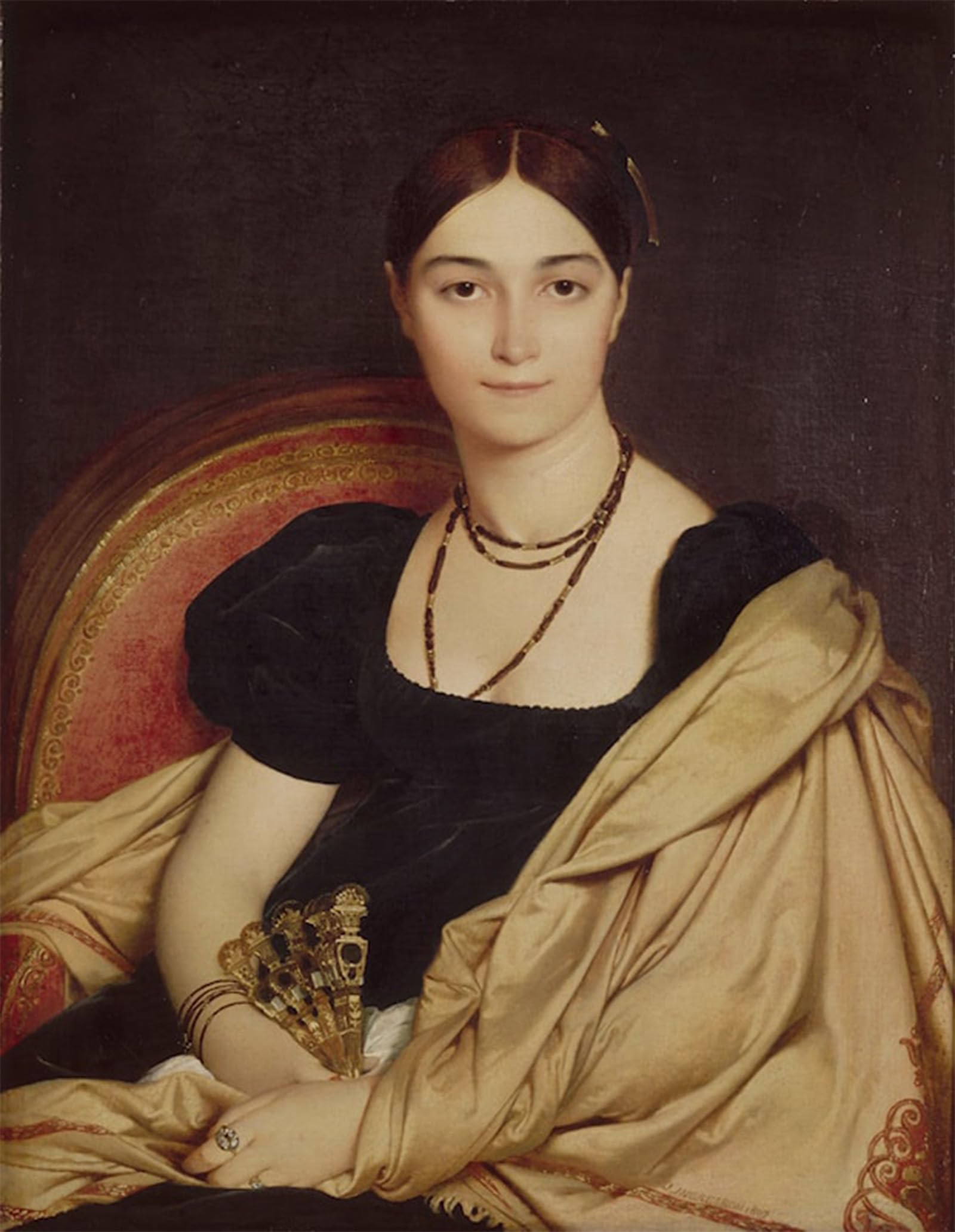 SERENDIPITP Vintage Picture Print on Canvas Wall Art Poster Madame Duvaucey by Jean Auguste Dominique Ingres Artwork Print Poster for Wall Decor 60x90cm