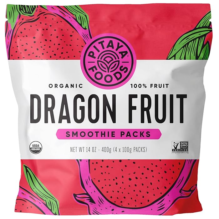 Buy Pitaya Foods Organic Dragon Fruit Smoothie Packs, PrePackaged