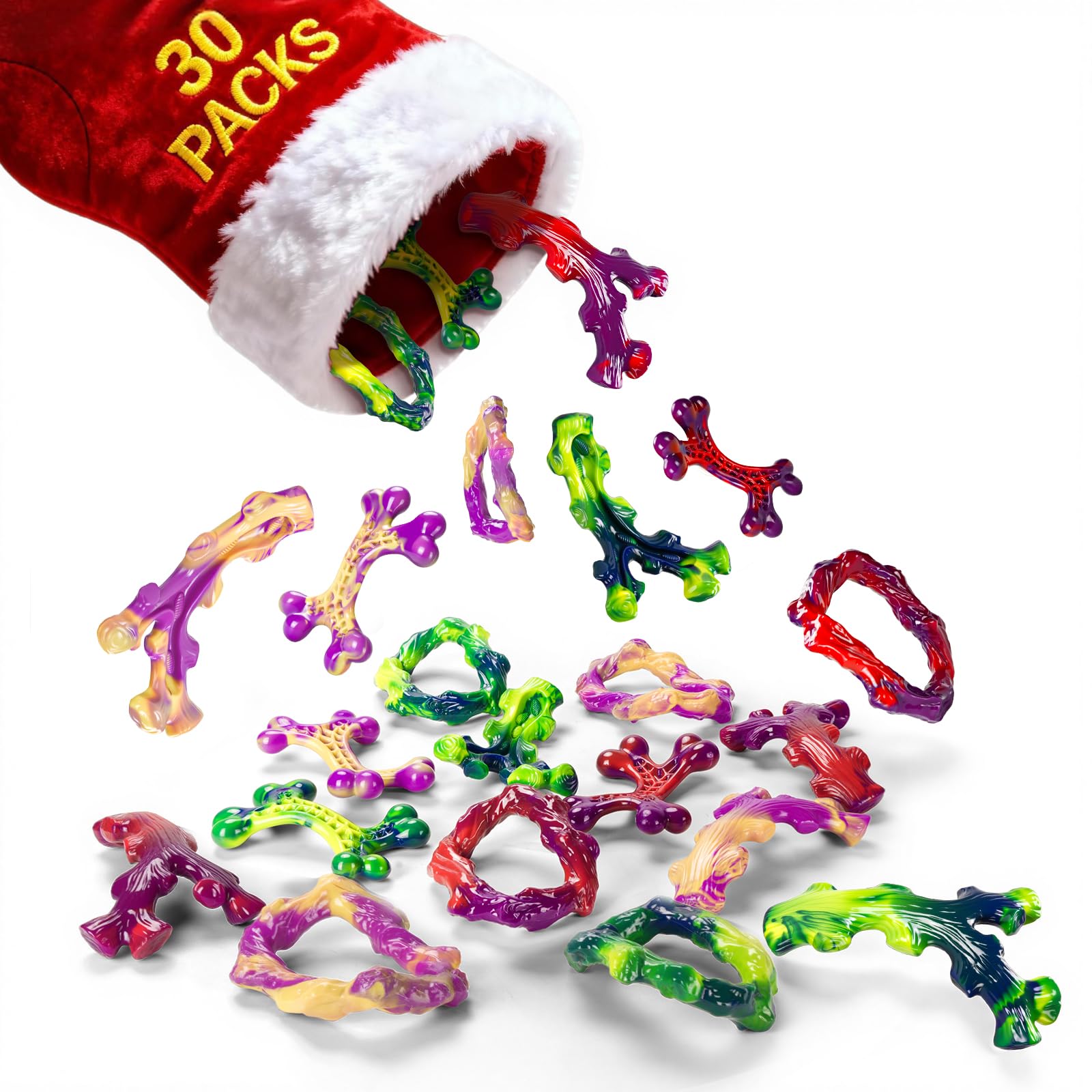 30-Pack Dog Toys for Aggressive Chewers Indestructible Dog Toys for Large Dog Package for All Furry Friends Indestructible