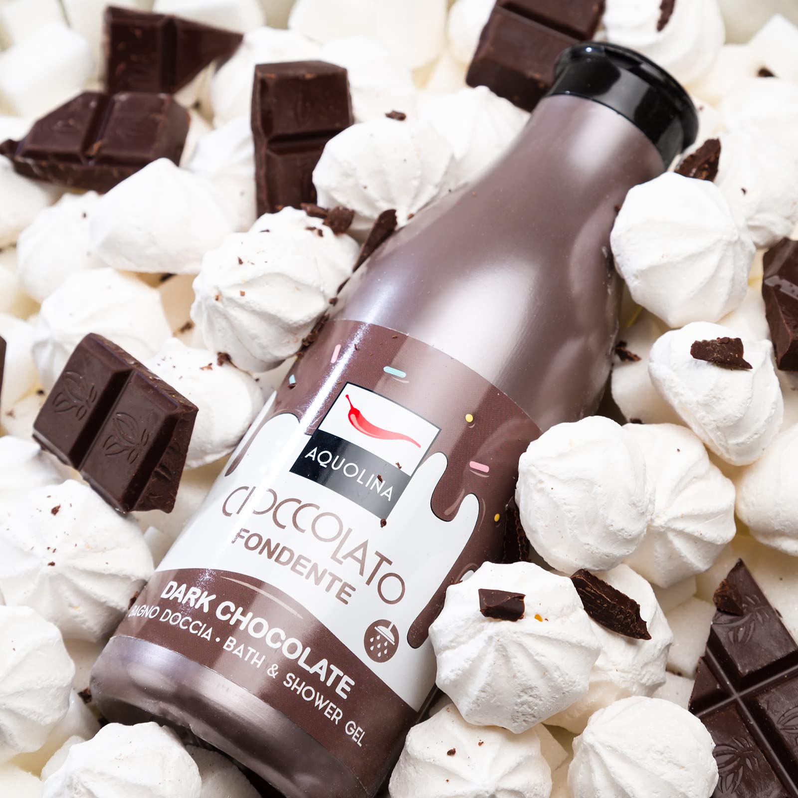 Aquolina Bagno Doccia CIOCCOLATO FONDENTE. Bagnoschiuma leggero e di veloce assorbimento - 500 ml
