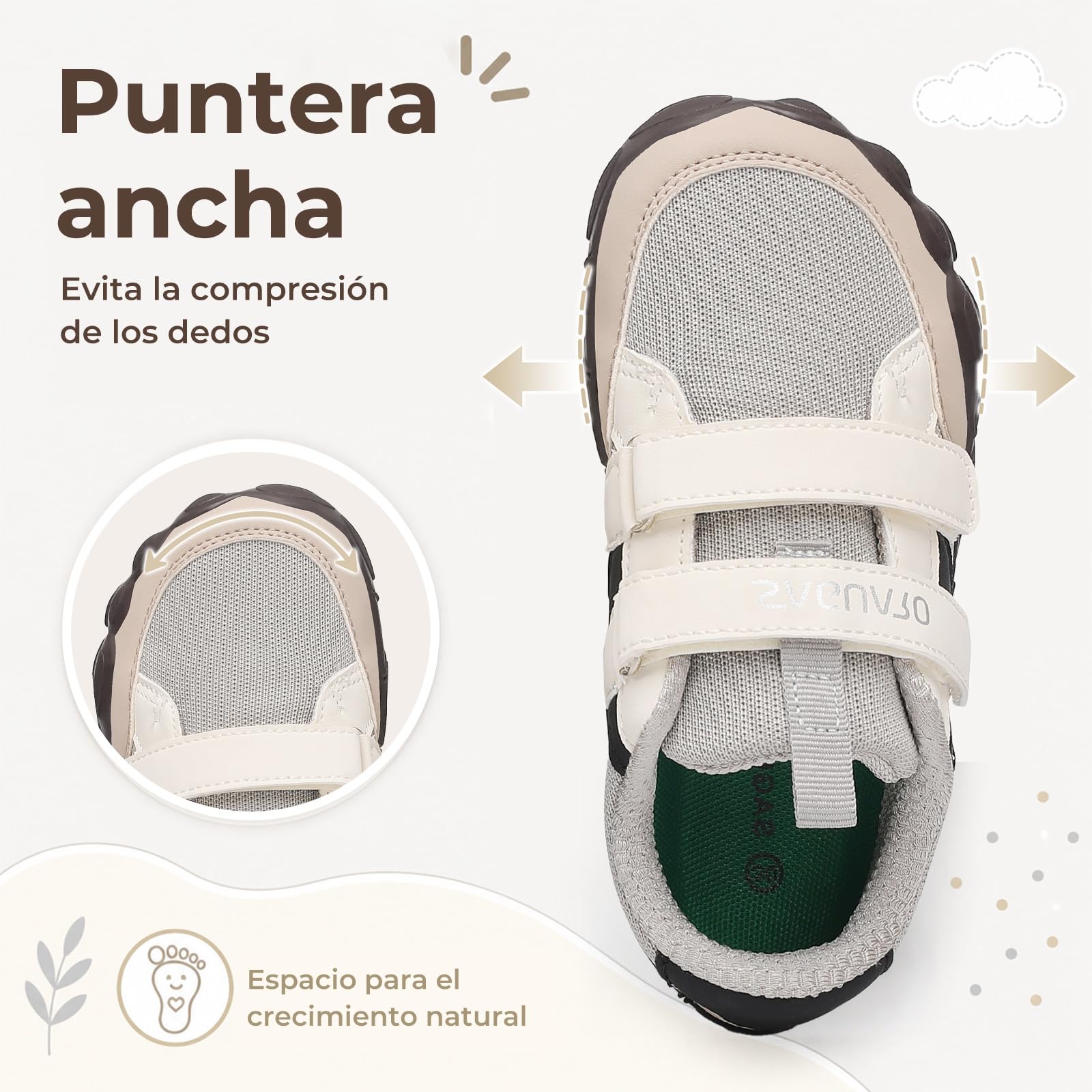 SAGUARO Zapatillas Barefoot Niños,Sneakers Minimalista Suaves y Ligeras con Puntera Ancha para Exterior Interior,Gr.25-36