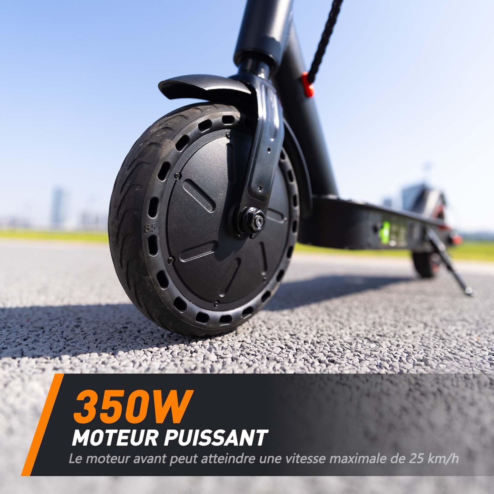 Składana hulajnoga elektryczna 350 W, dla młodzieży i dorosłych, autonomia 20-30 km, maks. 25 km/h, akumulator 187,2WH, obciążenie 100 kg, podwójne hamowanie, codzienne podróże