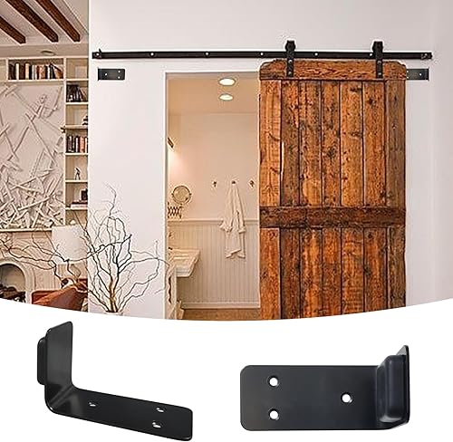 Miniatura 6 de Tope de puerta de ángulo recto de 90 grados, resistente para puerta corrediza de granero, anticolisión, tope de puerta montado en la pared con