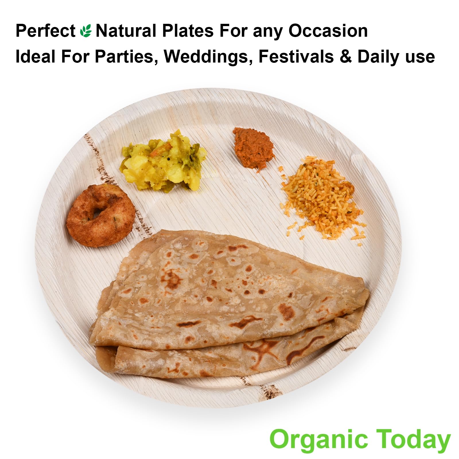 Palm Leaf Dinner Plates - 24 Pack -3 Palm Leaf Dinner Plates - 24 Pack -3