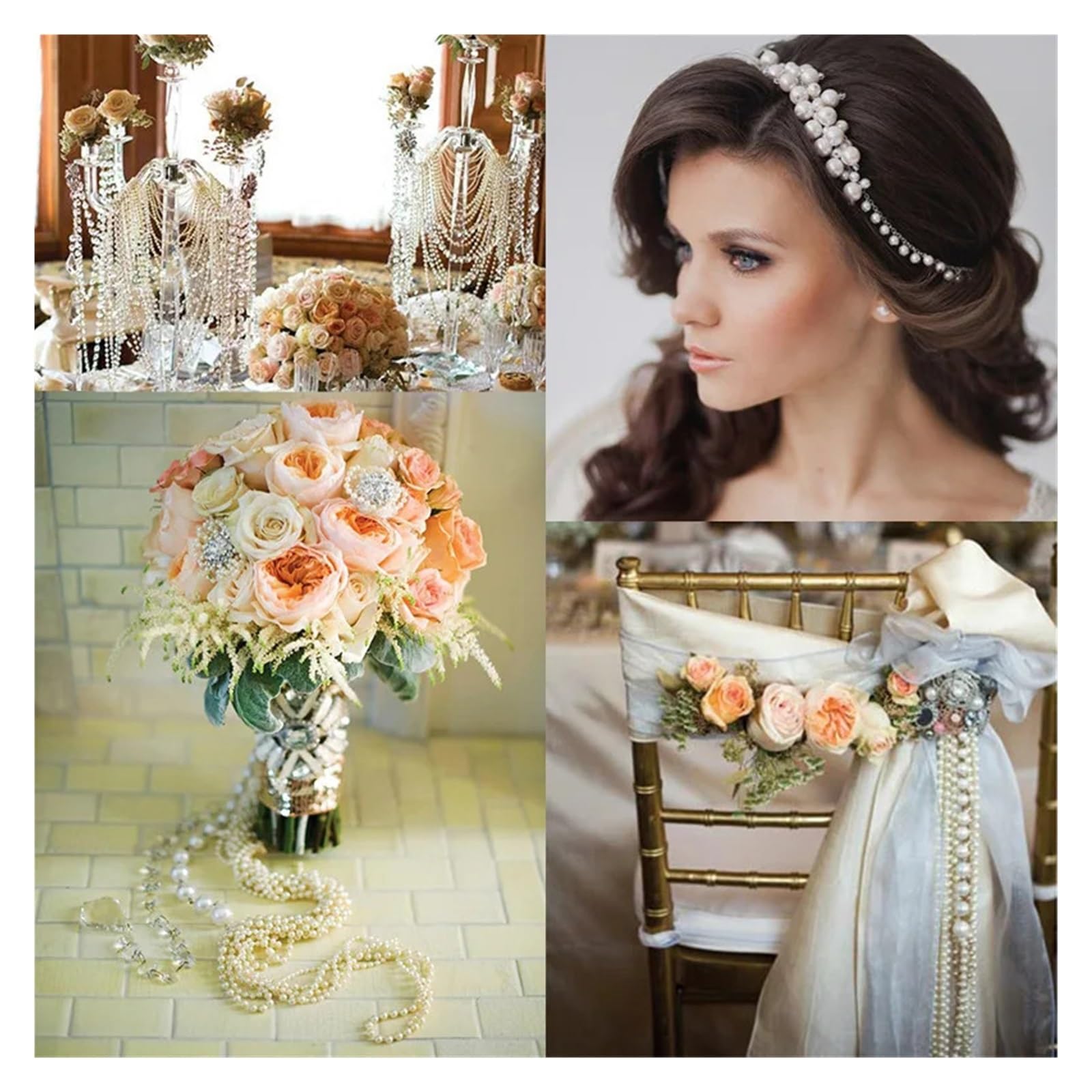 Plastic Faux Pearl Garland