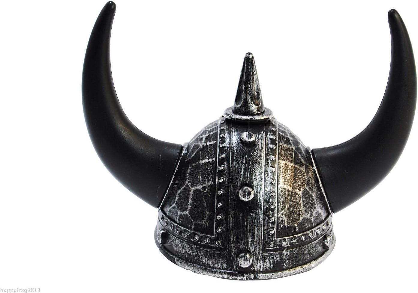 Stolar Medieval Viking Warrior Horns Black Helmet Fancy Dress Costume Hat Accesory Play