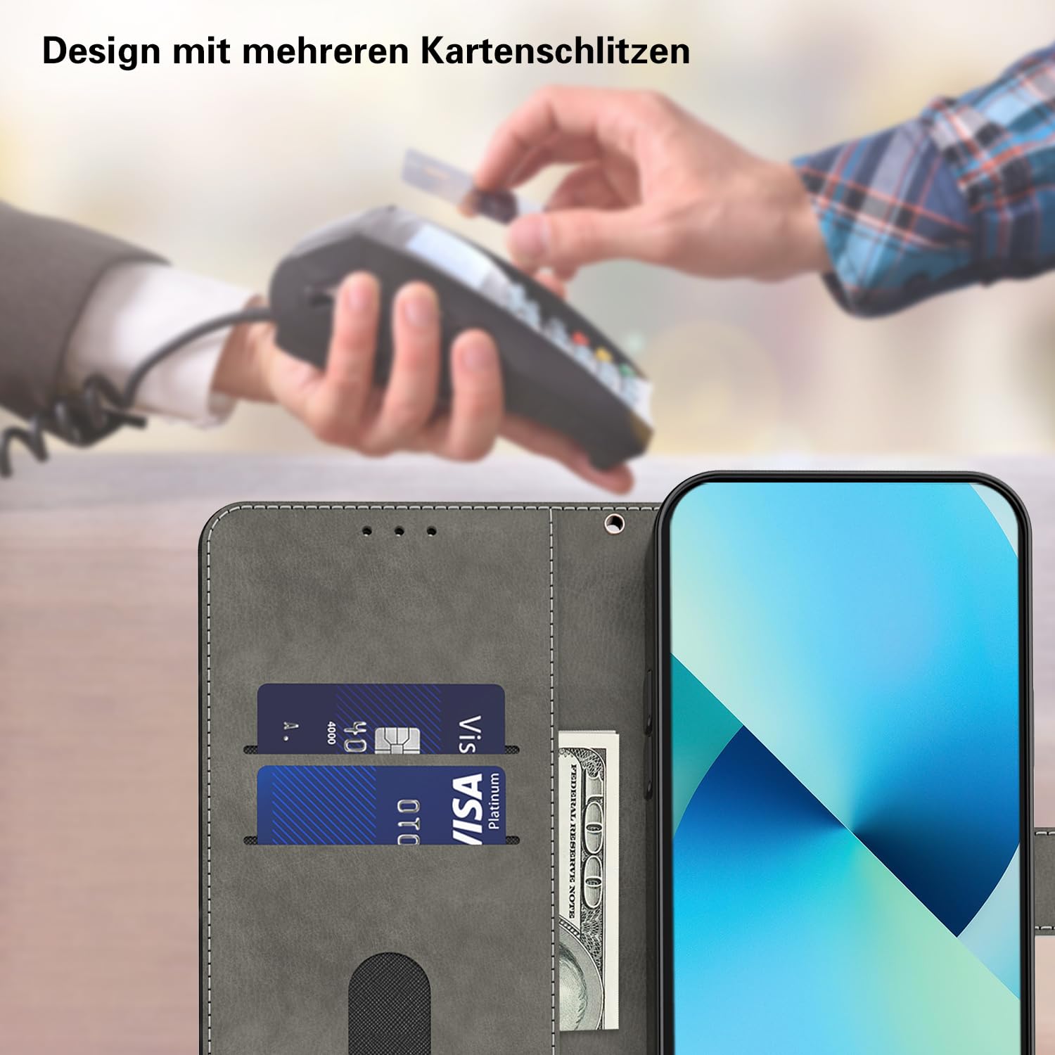 BaiFu Farfalla Custodia per Redmi A2, Staffa, Chiusura