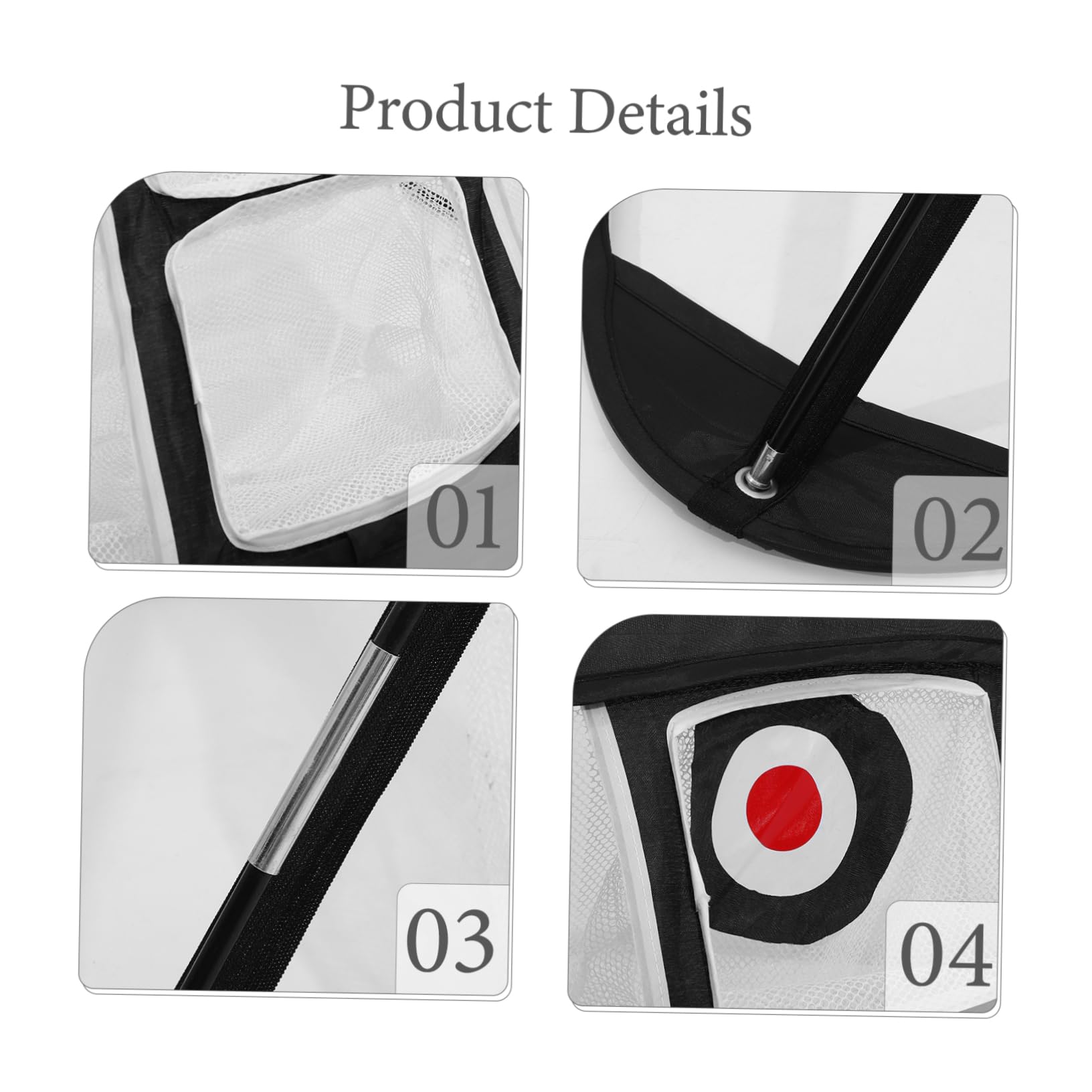 Golf Chipping Netz für Indoor Training, Schwarz, Tragbar