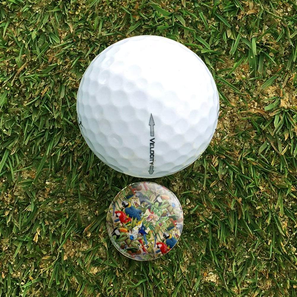 review GRAPHICS & MORE Tropical Birds Parrot Macaw Toucan Pattern Golf Hat Clip with Magnetic Ball Marker