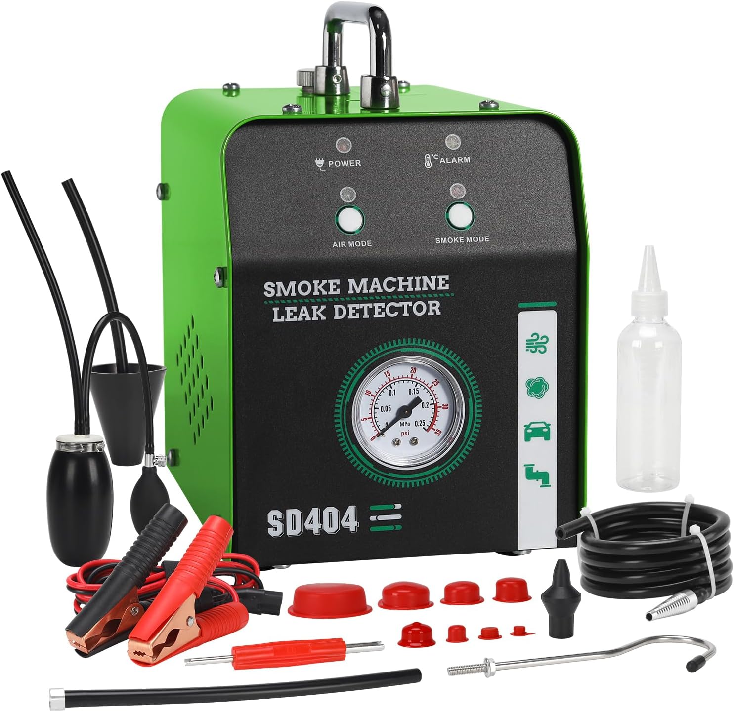 Haoguo Automotive Smoke Machine, Dual Mode Car EVAP Smoke Leak Tester Built-in Air Pump & Smoke Generator for All DC 12V Vehicles & Motorcycle Pipe Systems EVAP System