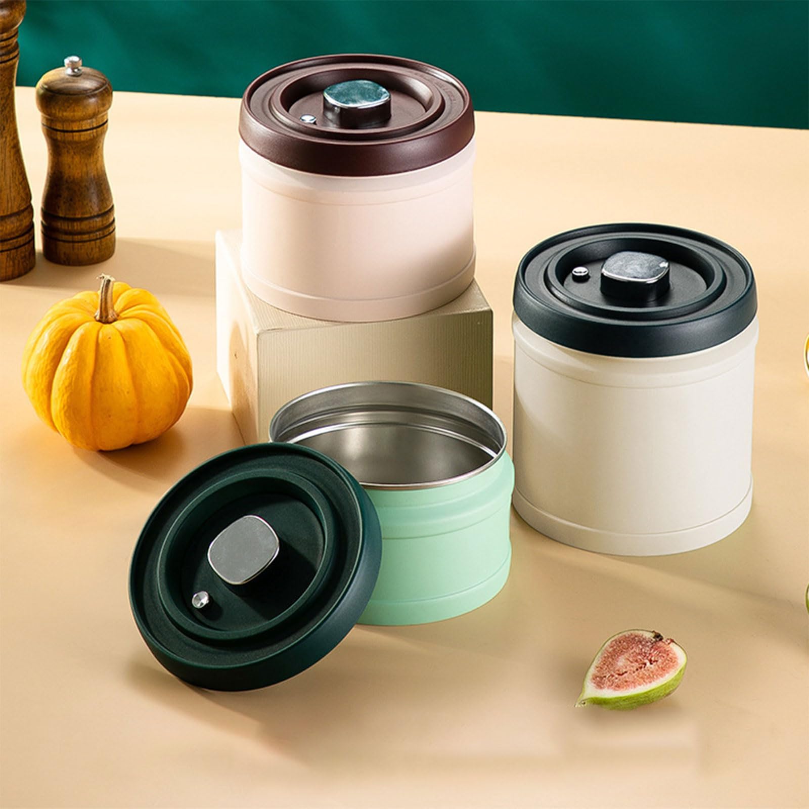 Contenitore ermetico per caffè in acciaio inox 304, contenitore ermetico, barattolo sottovuoto per alimenti e cucina