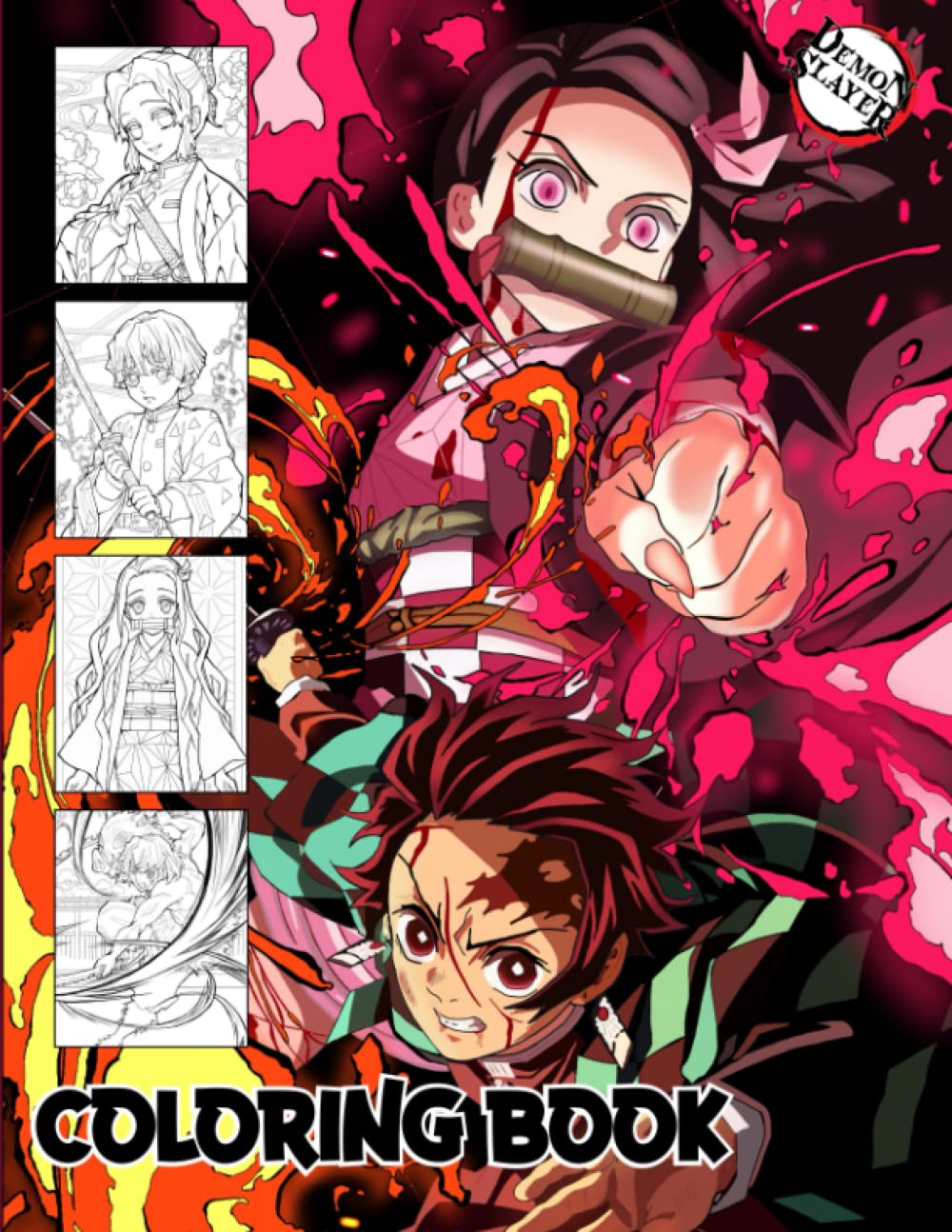 Buy Démon Slayer Coloring Book: 50+ Coloring pages filled with Démon ...