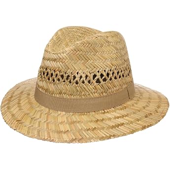 Lipodo Classic Traveler Straw Hat Rip Band Made in Italy Men Spring Summer