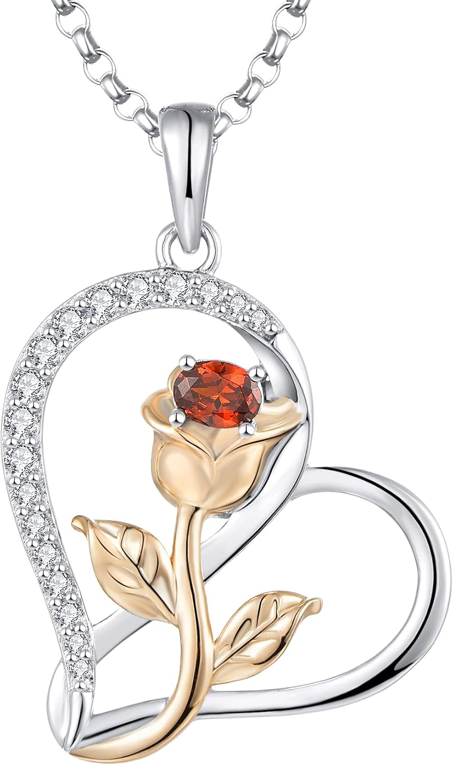JO WISDOM Collana di Croce Fiori di Rosa Foglie Argento 925