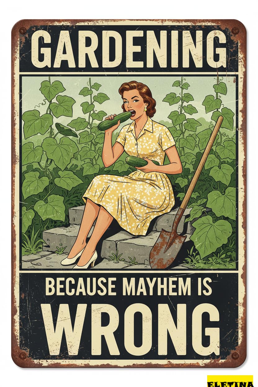 Vintage Metal Tin Sign Funny Camping Rules Campsite Bar Terrace House Wall Decor Novelty Camping 8x12 Inch