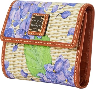 Dooney & Bourke Hydrangea Basketweave Small Flap Wallet