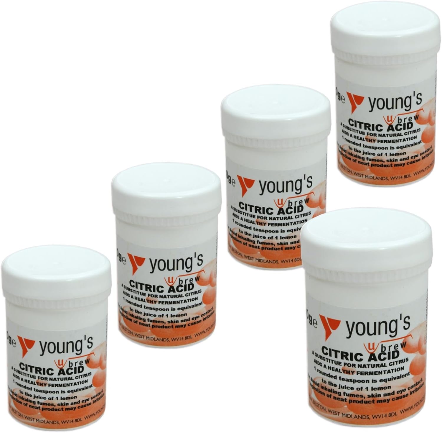 5X Citric Acid 100g Youngs Home Brew Beer & Wine Making Chemicals