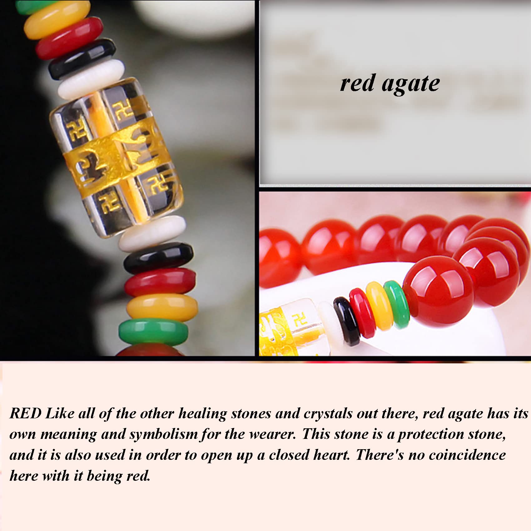 Bracciale con diamanti Braccialetto della ricchezza, braccialetto con ciondolo mantra, amuleto portafortuna, regolabile, anti-spiriti maligni, donna, rosso