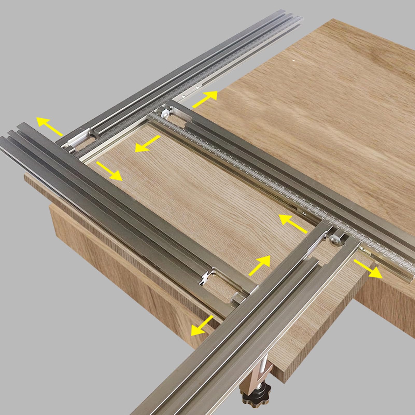 di gui della della traccia regolabile Backplane Gui in legno Gui parallela Set per sculture e mobili in lega di alluminio 23.62in