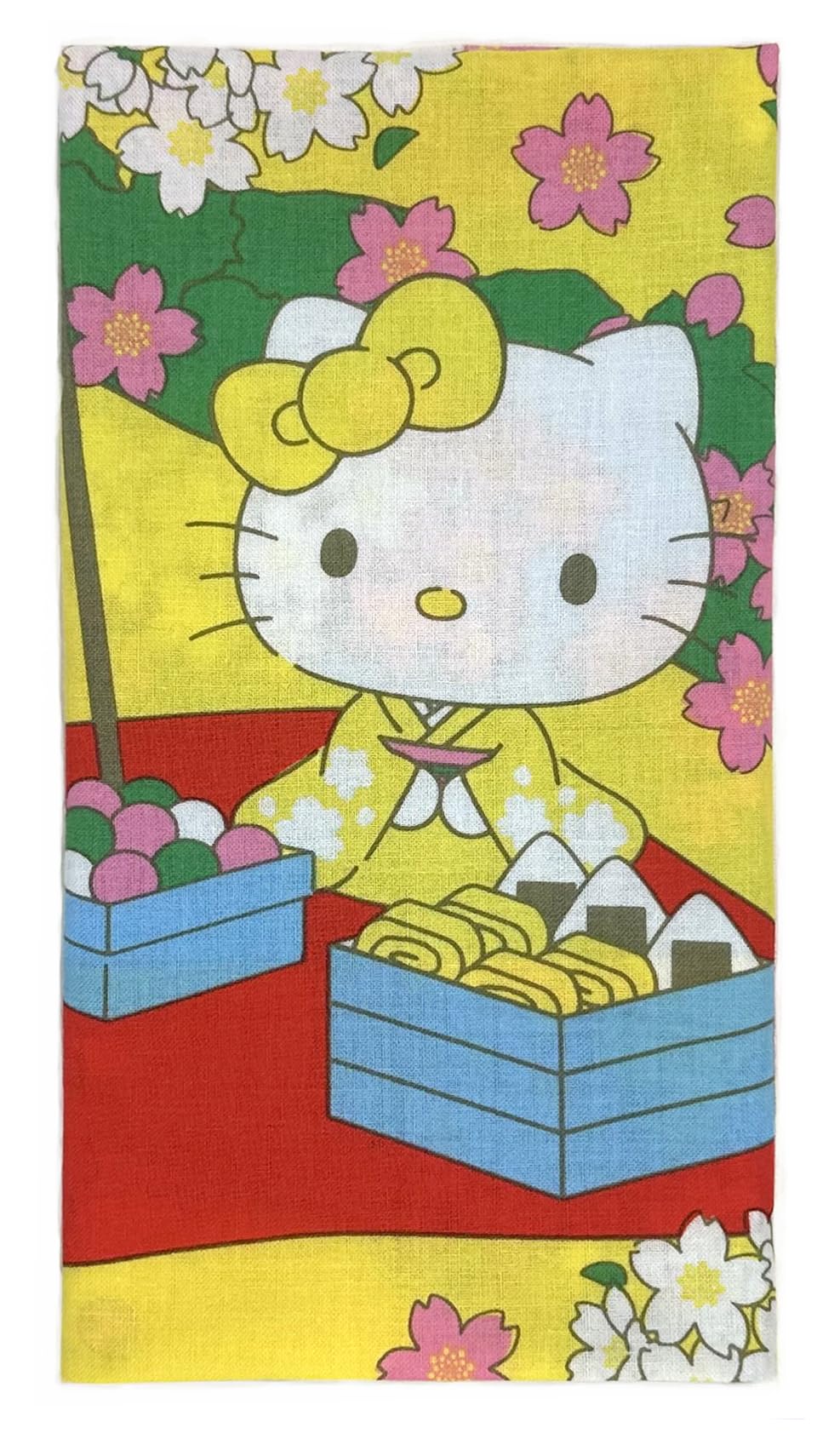 Amazon｜サンリオ 和柄手ぬぐい キティ&ミミィ 『御殿山ノ富士