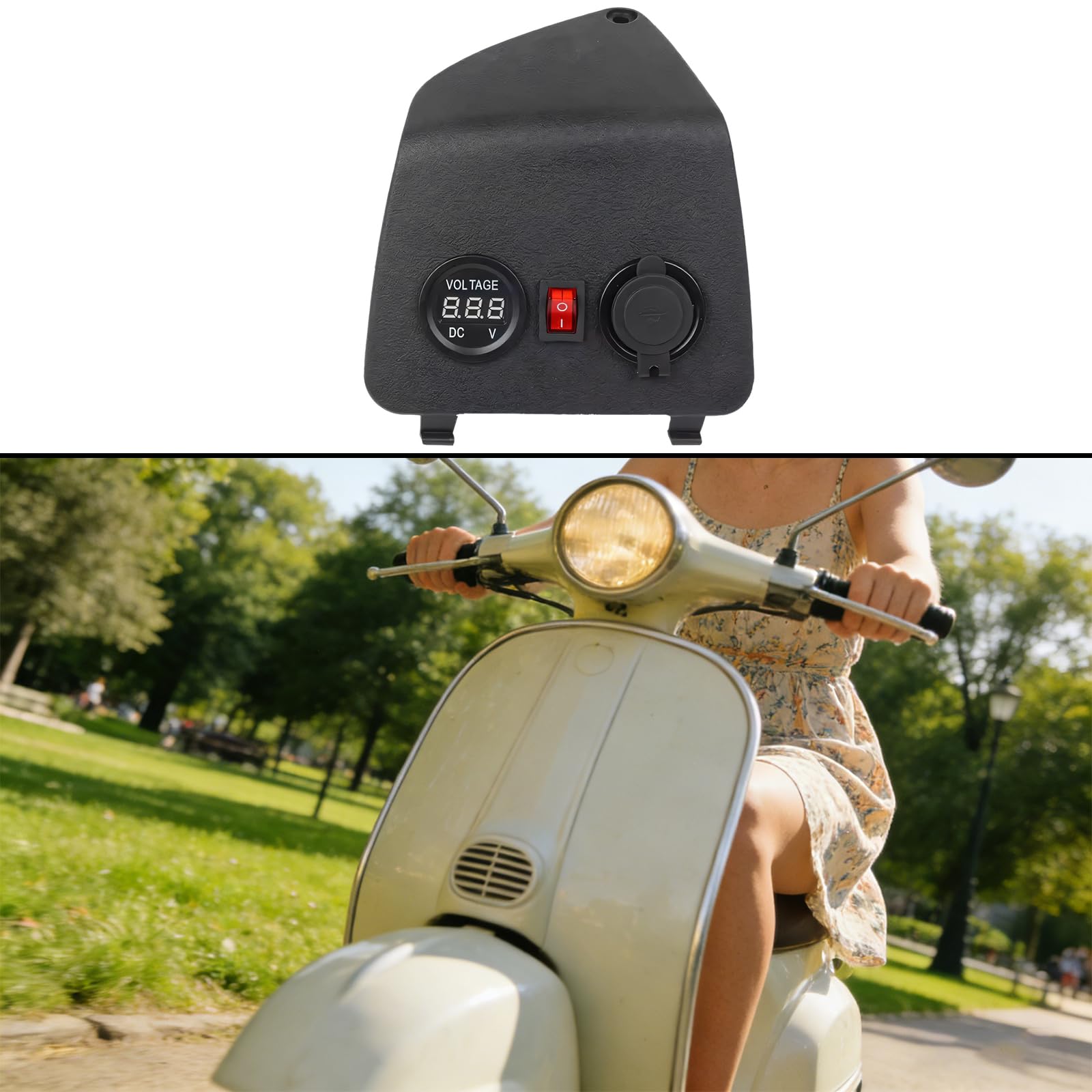 Cargadores USB para motocicleta, doble salida y pantalla digital de voltajes para ciclismo, motocicleta, cigarrillos, cargadores USB