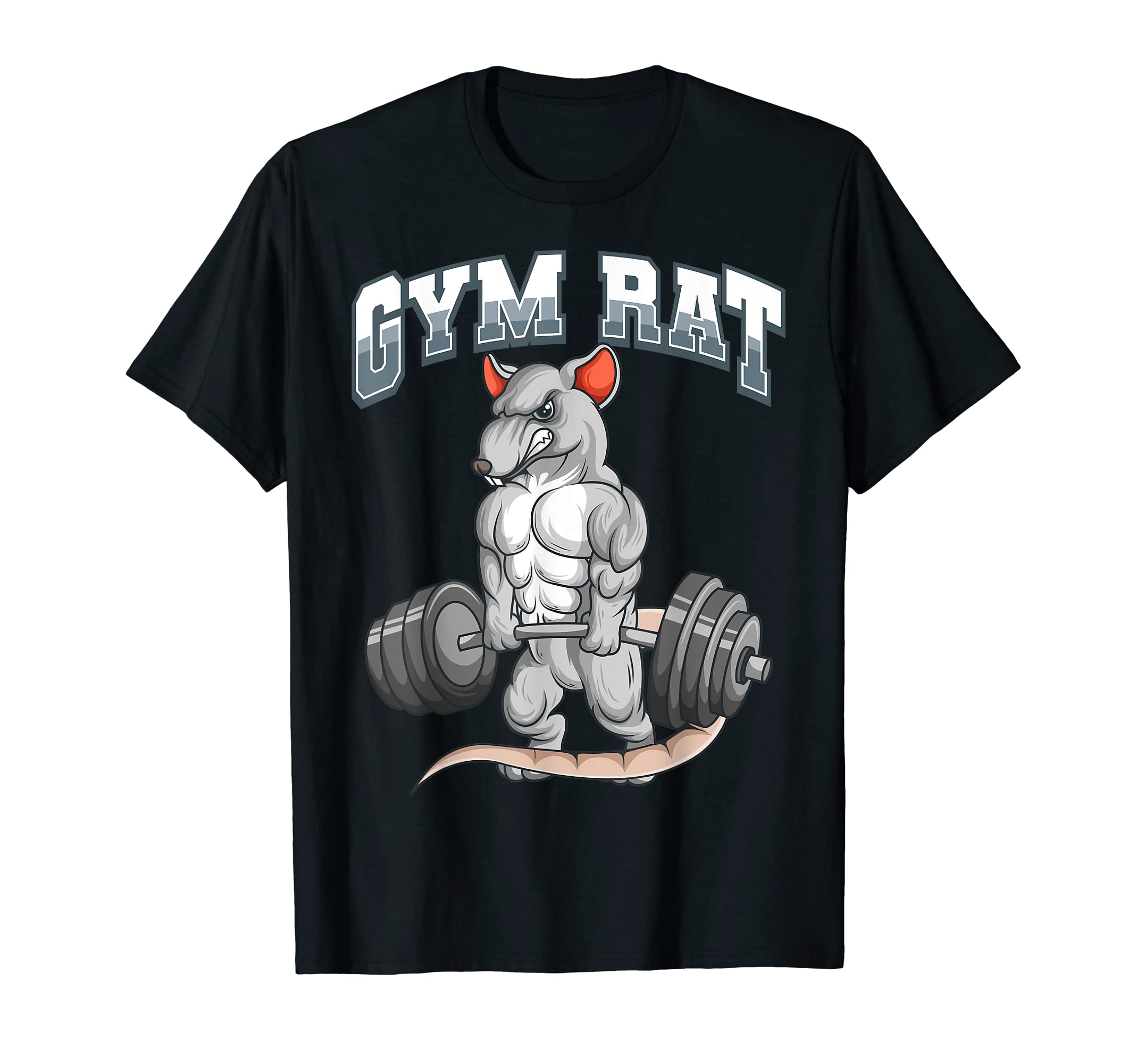 Funny Workout Gift IdeasGym Rat Fitness Bodybuilding T-ShirtOEKO-TEX STANDARD 100