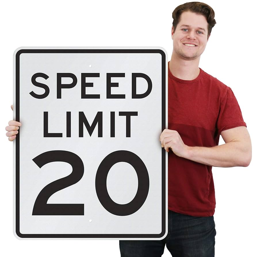 Amazon.com: SmartSign Speed Limit 20 MUTCD Sign | 24