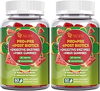 Vista 11 de Gomitas Pre y Post Probióticas, Enzimas Digestivas 5 en 1 Probióticas Prebióticas Postbióticas con Fibra, 120 Mil Millones de CFU de Probióticos
