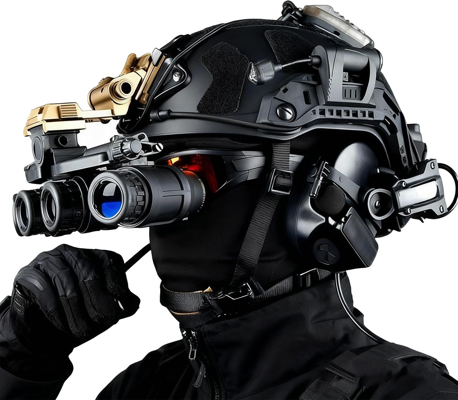 Multifunctional Tactical Fast Helmet, Military Airsoft Bump Helmet 9-in-1 Set, with Goggles and Balaclava, for Paintball, Outdoor Field & Cosplay