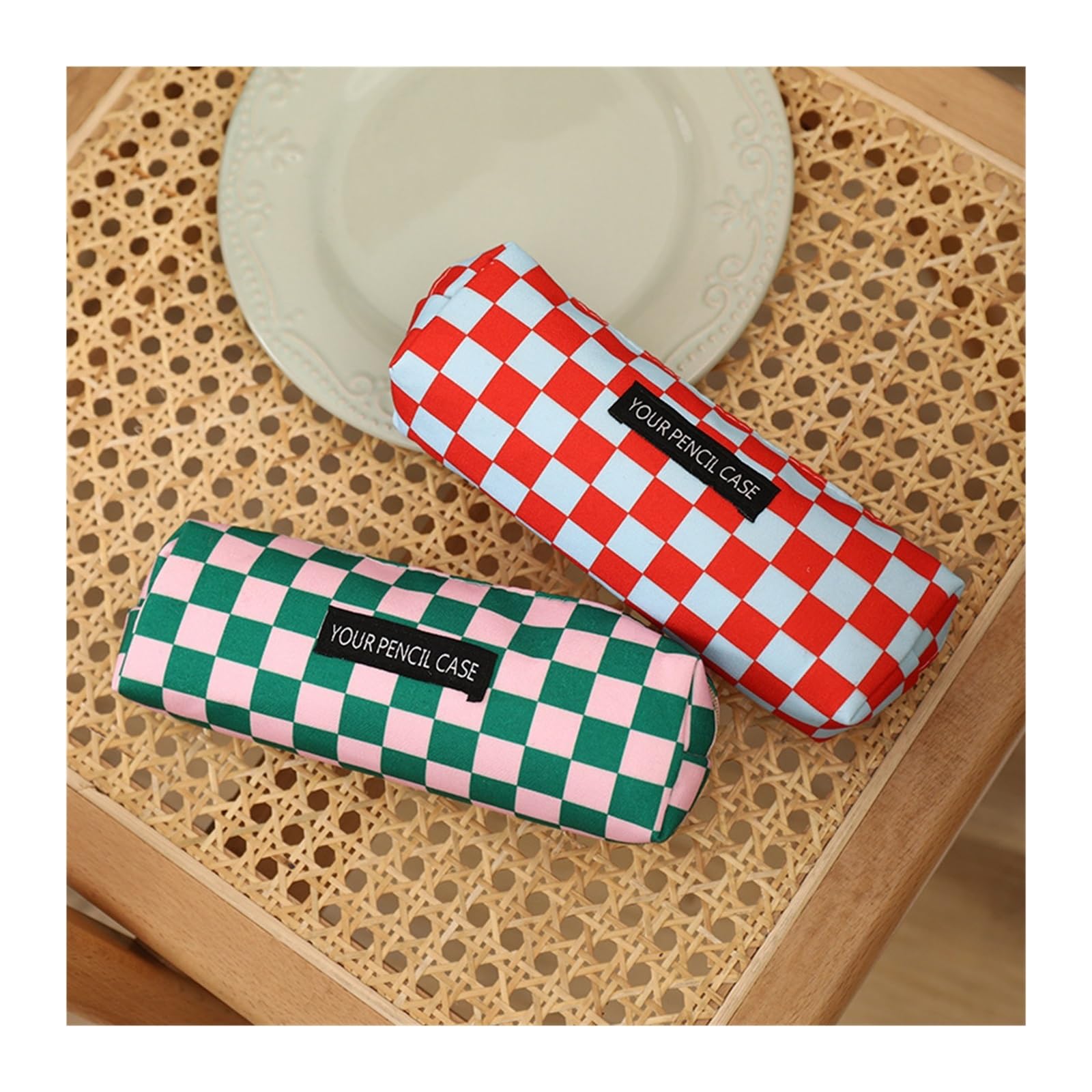 1 astuccio in tela for scuola e ufficio | Kawaii, carino, semplice, versatile, design a scatola(Huangzige)