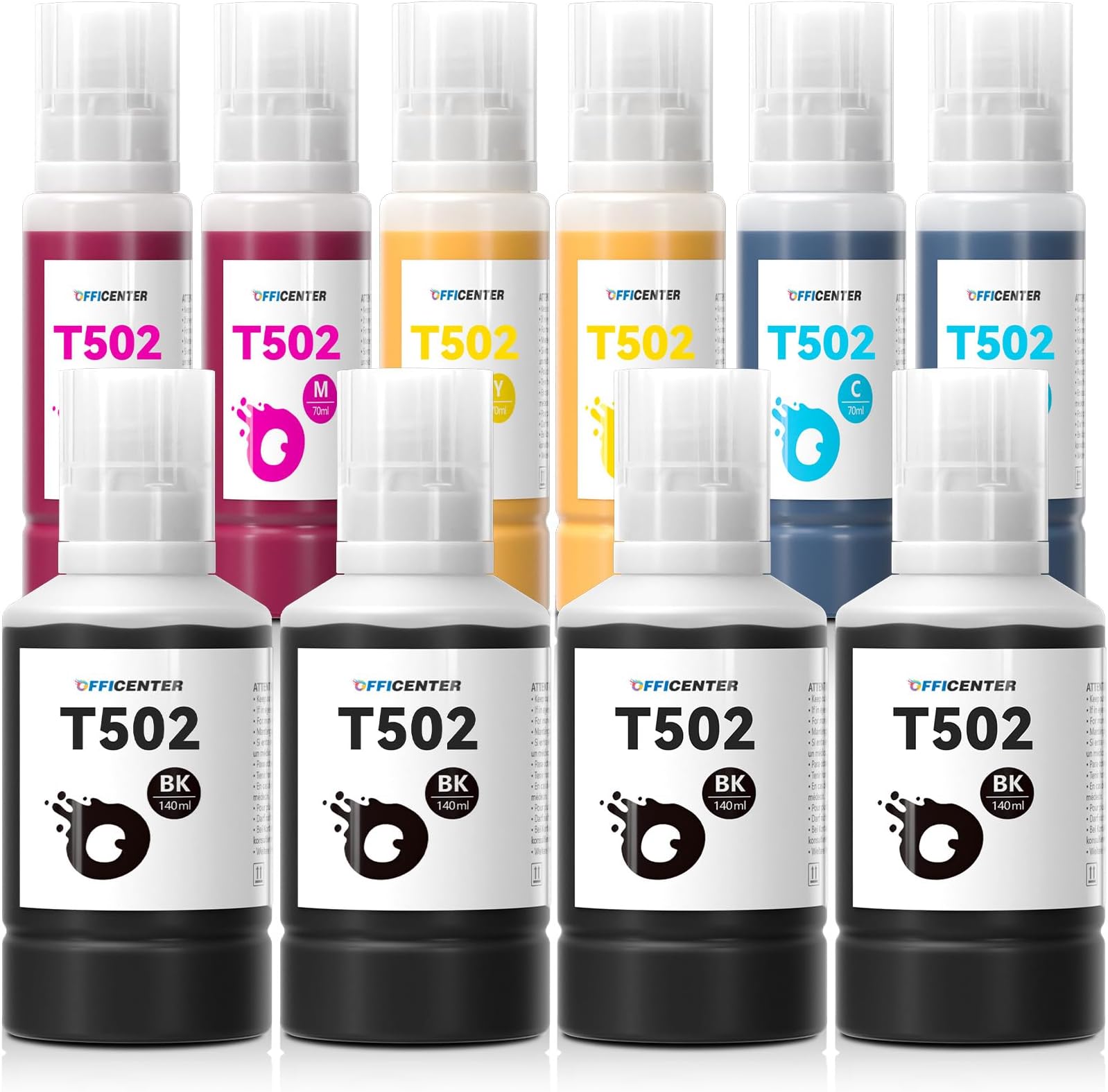 PACITEK 502 Ink Refill Bottles Replacement for Epson 502