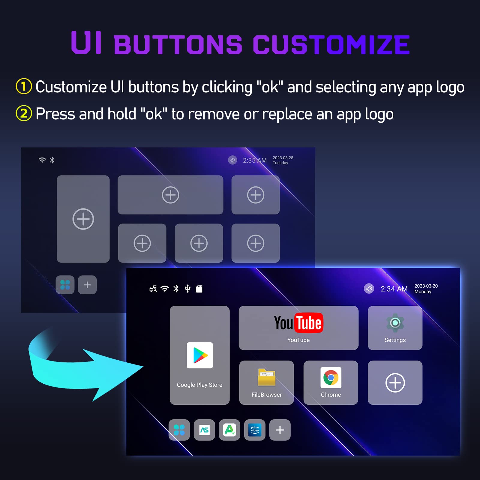 Android 13.0 TV Box [4G+64G] Smart TV Box RK3258 czterordzeniowy 64-bitowy ARM Cortex-A53 obsługa 8K 2.4/5.0Ghz WIFI BT4.0 100/1000M Ethernet HDMI 2.0 H.265 dekoder, 2 GB + 16 GB