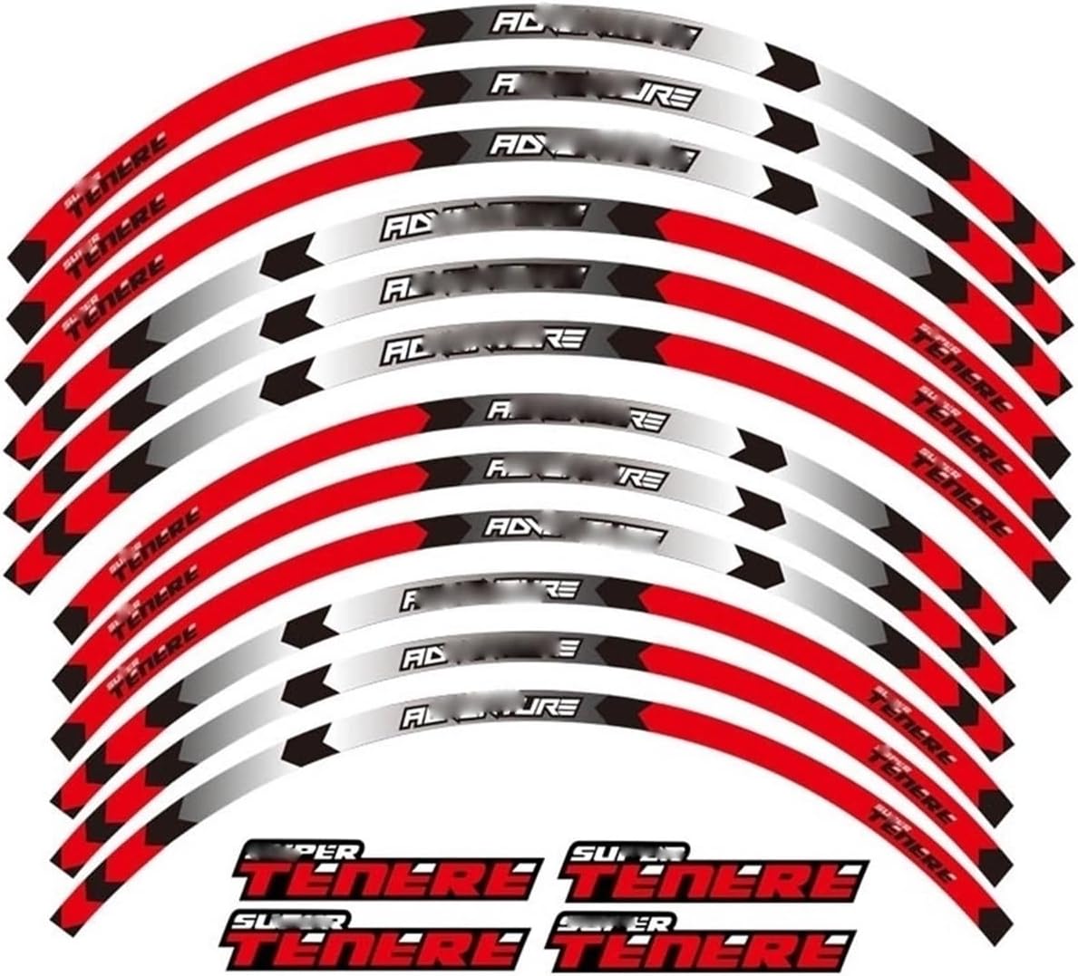 Motorcycle Sticker Wheel Rim Decal for for Super for T&enere 12 Pcs Wheel Stickers(3)