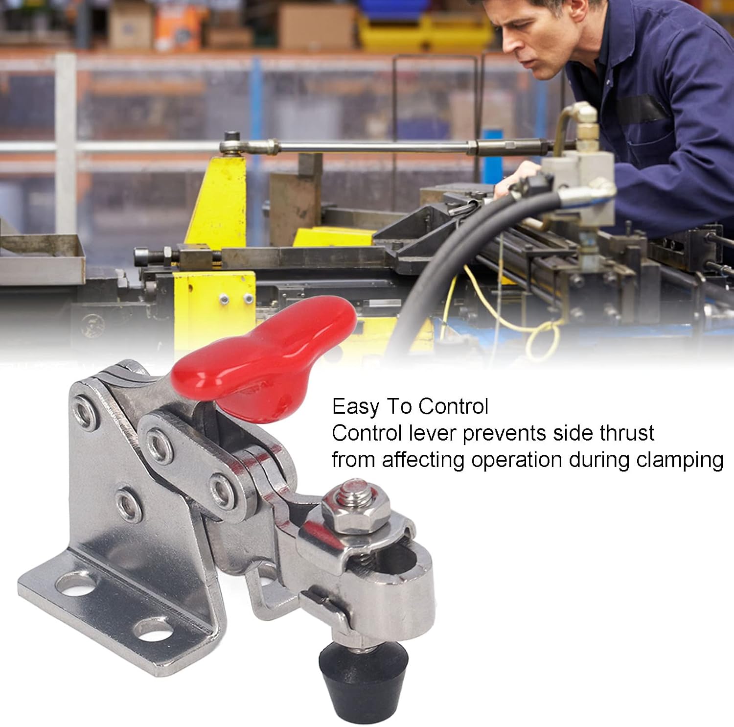 Toggle Clamp, 150lb Holding Capacity Heavy Duty Quick Release Vertical Toggle Clamp Easy to Control Adjustable Opening for Sheet Metal Fixing